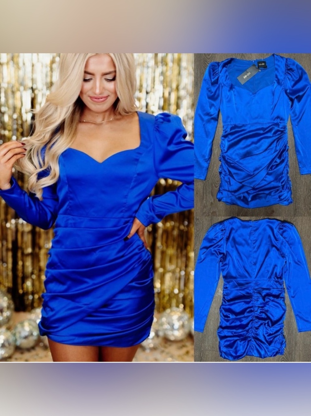 Do+Be Royal Blue Cocktail Prom Party Dress Size Medium M Mini